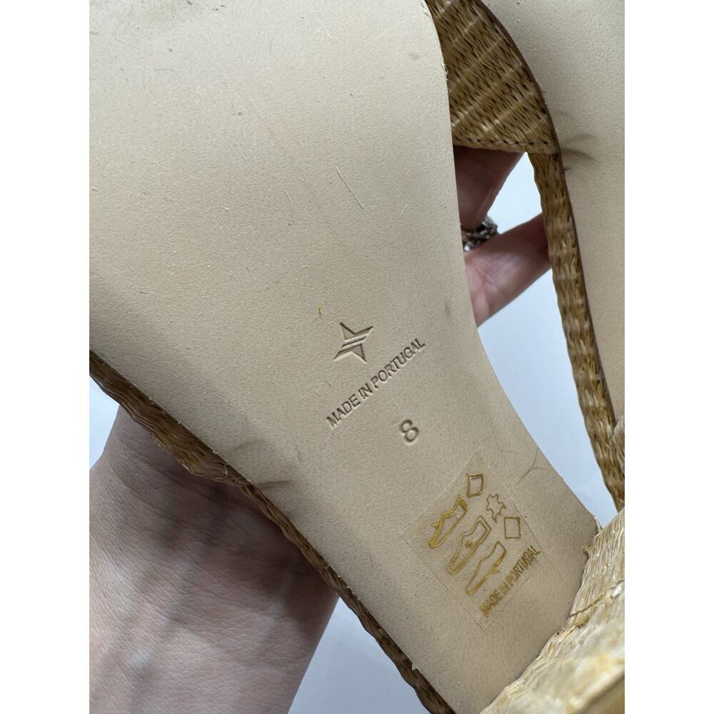 NWB Tuckernuck Blake Raffia Block Heels Tan Size 8 - Picture 12 of 13